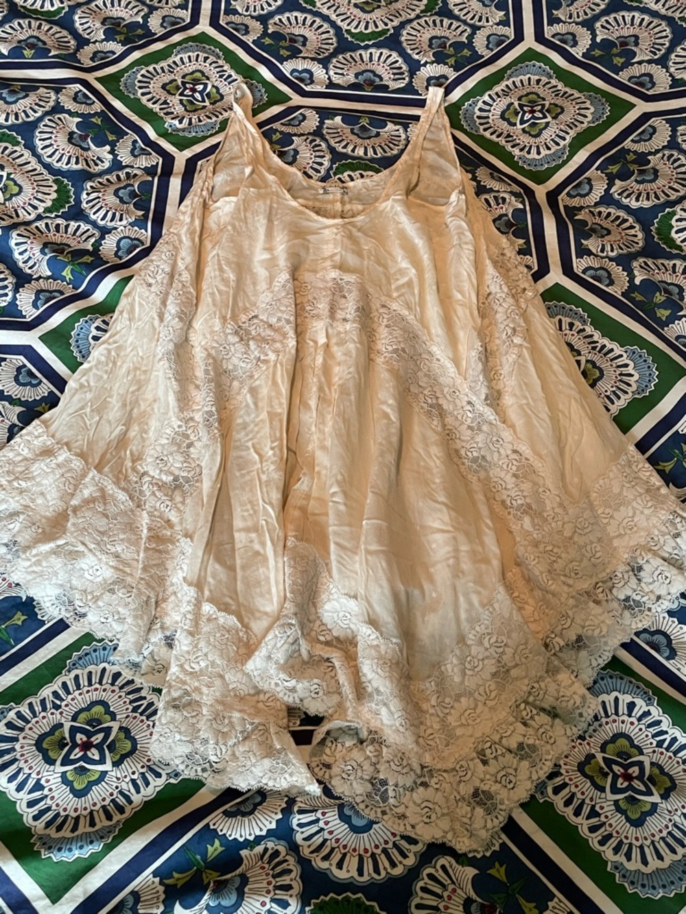 Free People Intimately Cream Lace-Trim Camisole Tunic